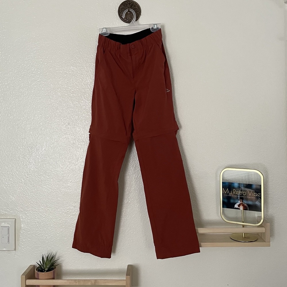 LL Bean Kids Cresta Hiking Zip-Off Pants Rust Orange Size 10